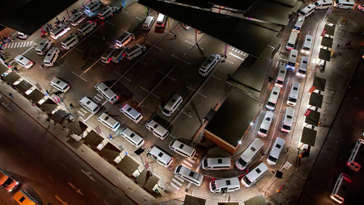 LED solar lighting solution at taxi rank in Polokwane
