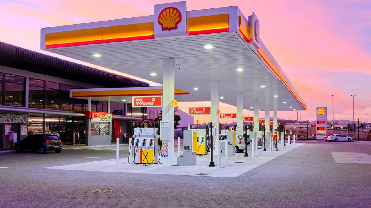 LED Lighting for Shell Brackengate Service Station