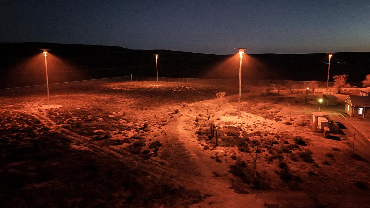 Solar lighting solution enhance safety for both staff and patients visiting the clinic in Sutherland Community Health Centre in the Northern Cape province 