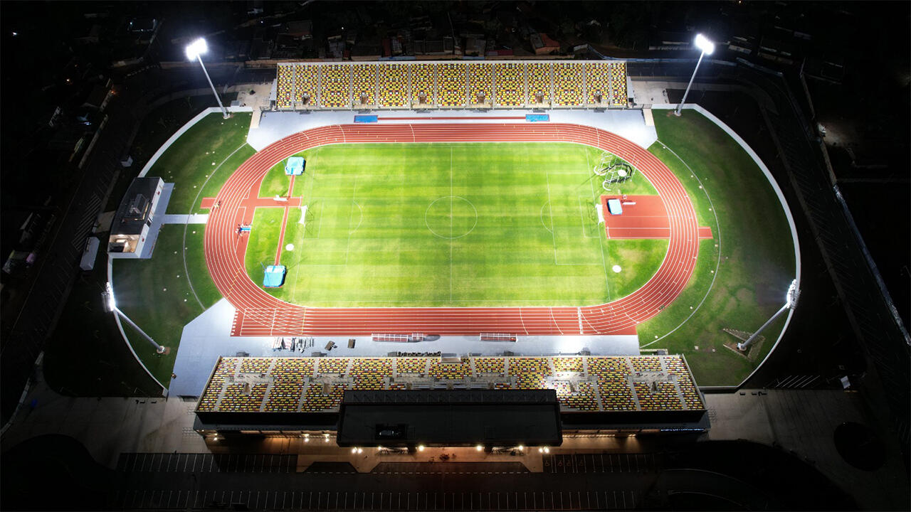 Dynamic floodlighting for Huambo Stadium in Angola