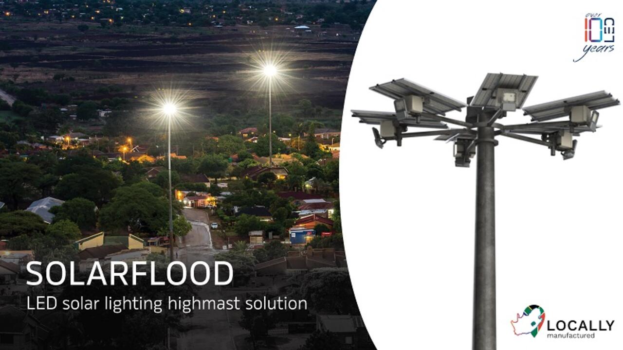 SOLARFLOOD LED solar lighting highmast solution
