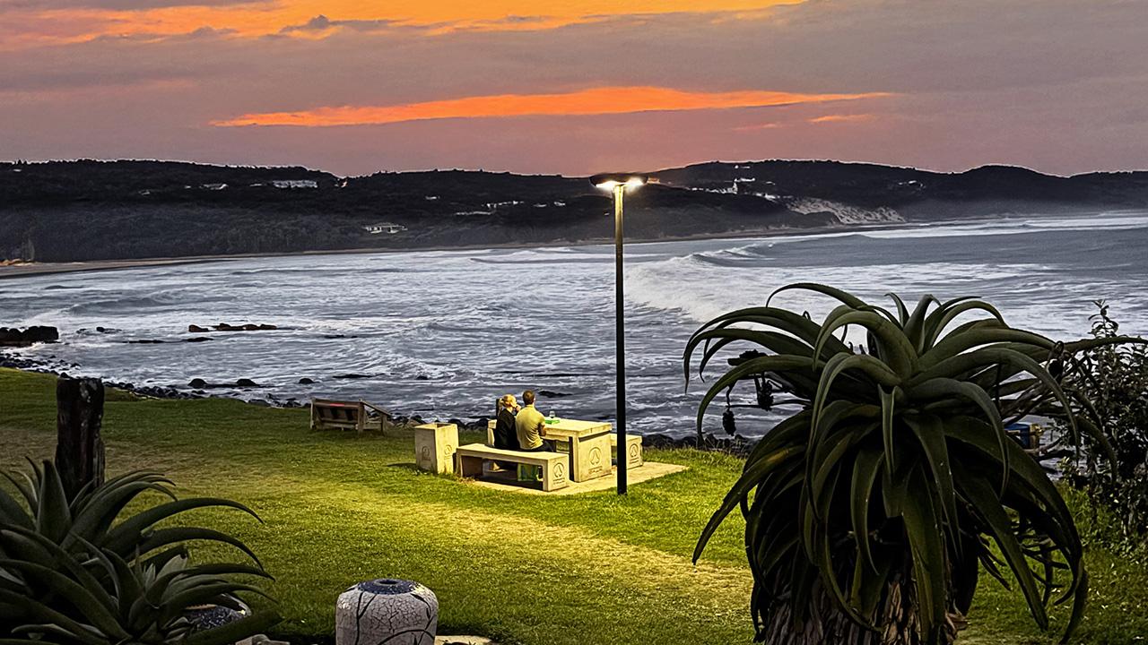 Gonubie Beachfront in the Eastern Cape was illuminated with sustainable solar post tops