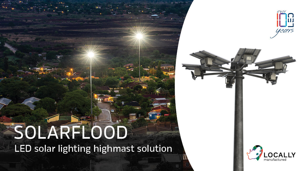 SOLARFLOOD LED solar lighting highmast solution