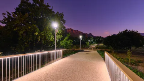 Smart lighting solution for a public walkway in Stellenbosch