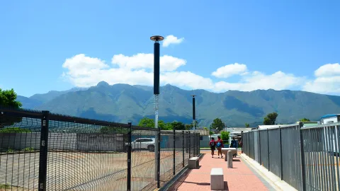A solar off-the-grid lighting solution Railton Walkway in Swellendam, Western Cape