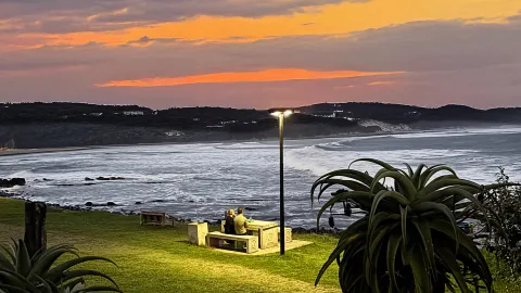 Solar post top luminaire provides a modern design Gonubie Beachfront in the Eastern Cape